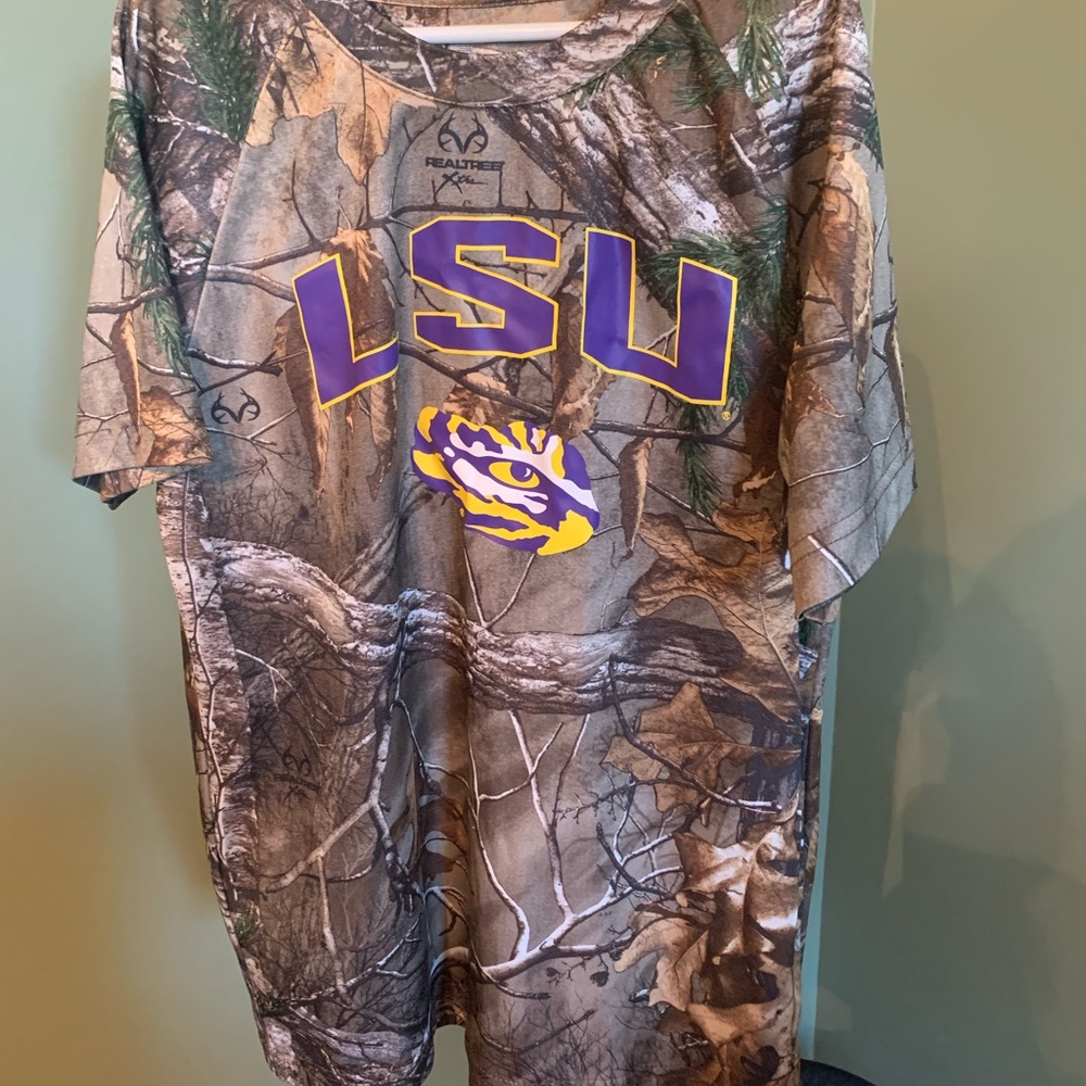LSU camouflage tshirt boys